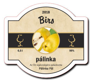 briful barna 70x63 palinkascimke birs palinka