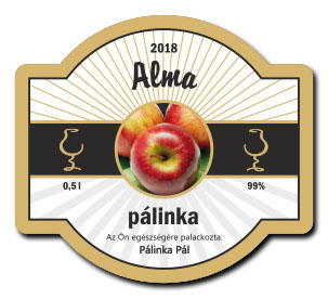 briful csikos 70x63 palinkascimke alma palinka arany