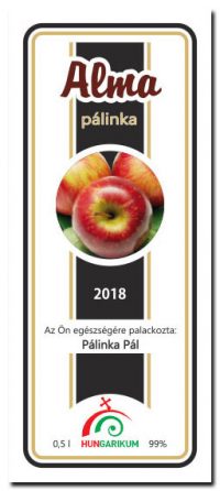 palinkascimke hungar BG alma palinka