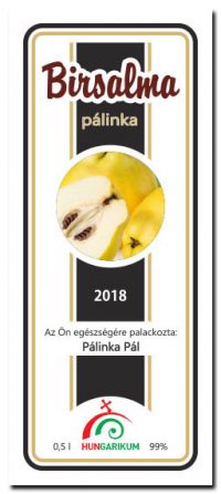 palinkascimke hungar BG birsalma palinka