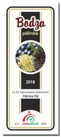 palinkascimke hungar BG bodza palinka