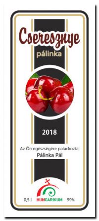 palinkascimke hungar BG cseresznye palinka