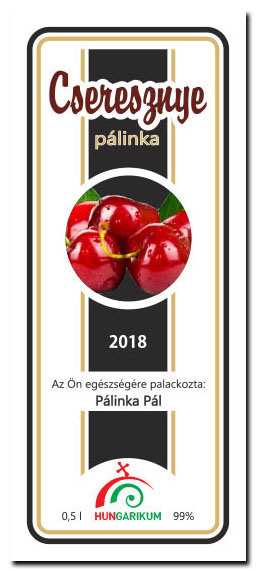 palinkascimke hungar BG cseresznye palinka
