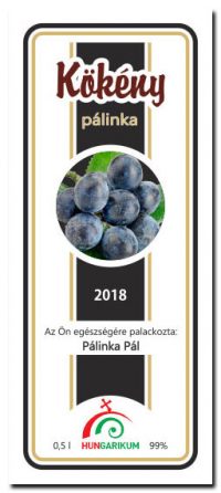 palinkascimke hungar BG kokeny palinka