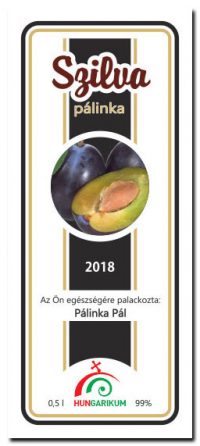 palinkascimke hungar BG szilva palinka