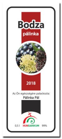 palinkascimke hungar RB bodza palinka