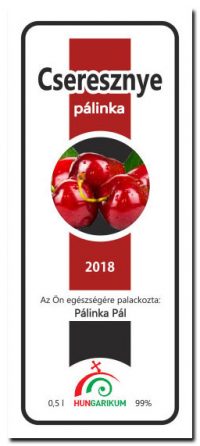 palinkascimke hungar RB cseresznye palinka