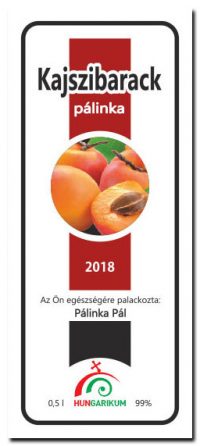 palinkascimke hungar RB kajszibarack palinka