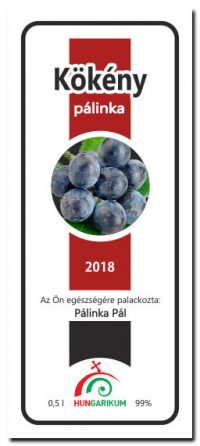 palinkascimke hungar RB kokeny palinka