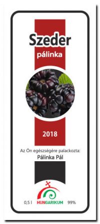palinkascimke hungar RB szeder palinka