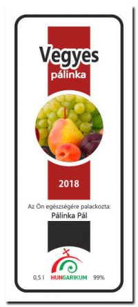 palinkascimke hungar RB vegyes palinka
