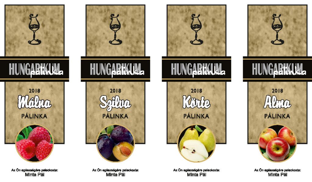 BRIK AFS pálinkacímke és nyakcímke
