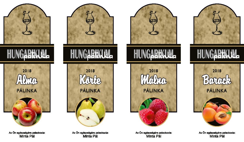 BRIK AFV pálinkacímke és nyakcímke