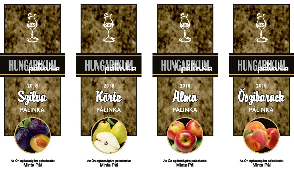 BRIK FAS pálinkacímke és nyakcímke