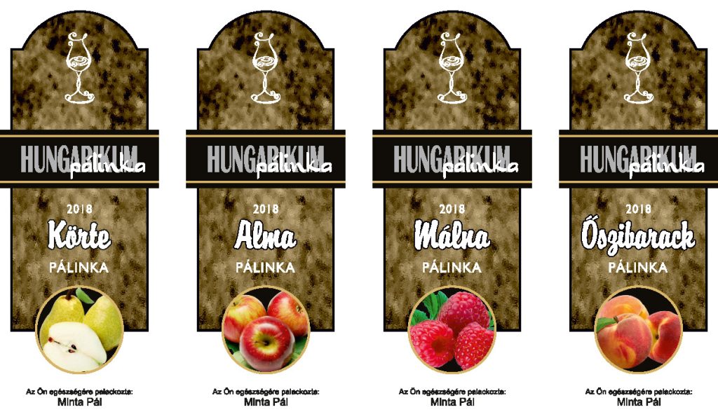 BRIK FAV pálinkacímke és nyakcímke