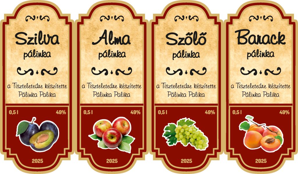 GREAT B pálinkacímke