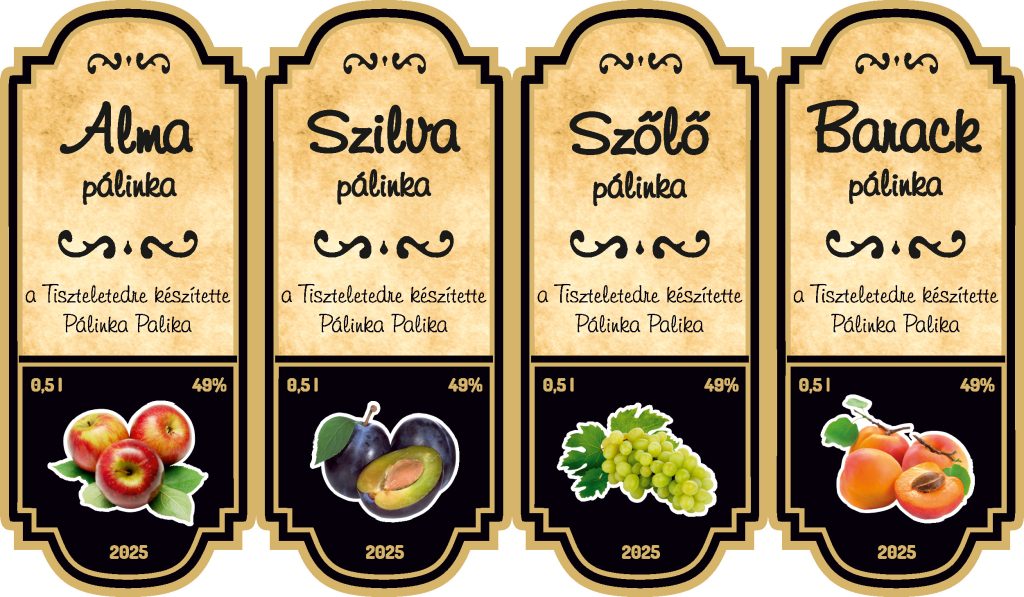 GREAT F pálinkacímke