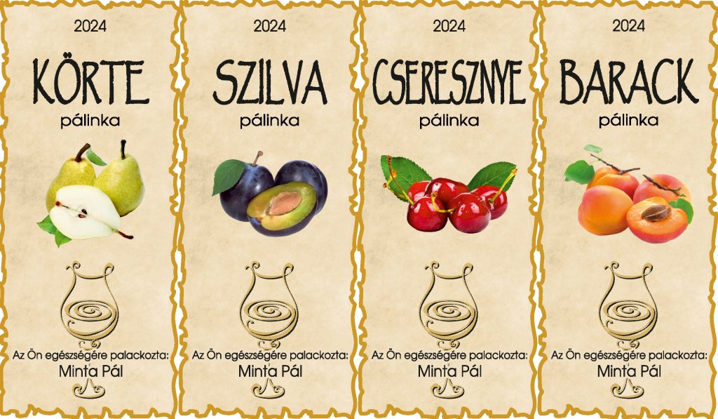 PAPY K1 pálinkacímke és nyakcímke
