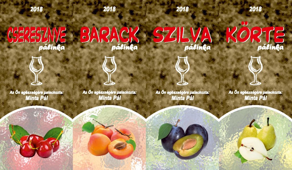 WITZ S1 pálinkacímke és nyakcímke